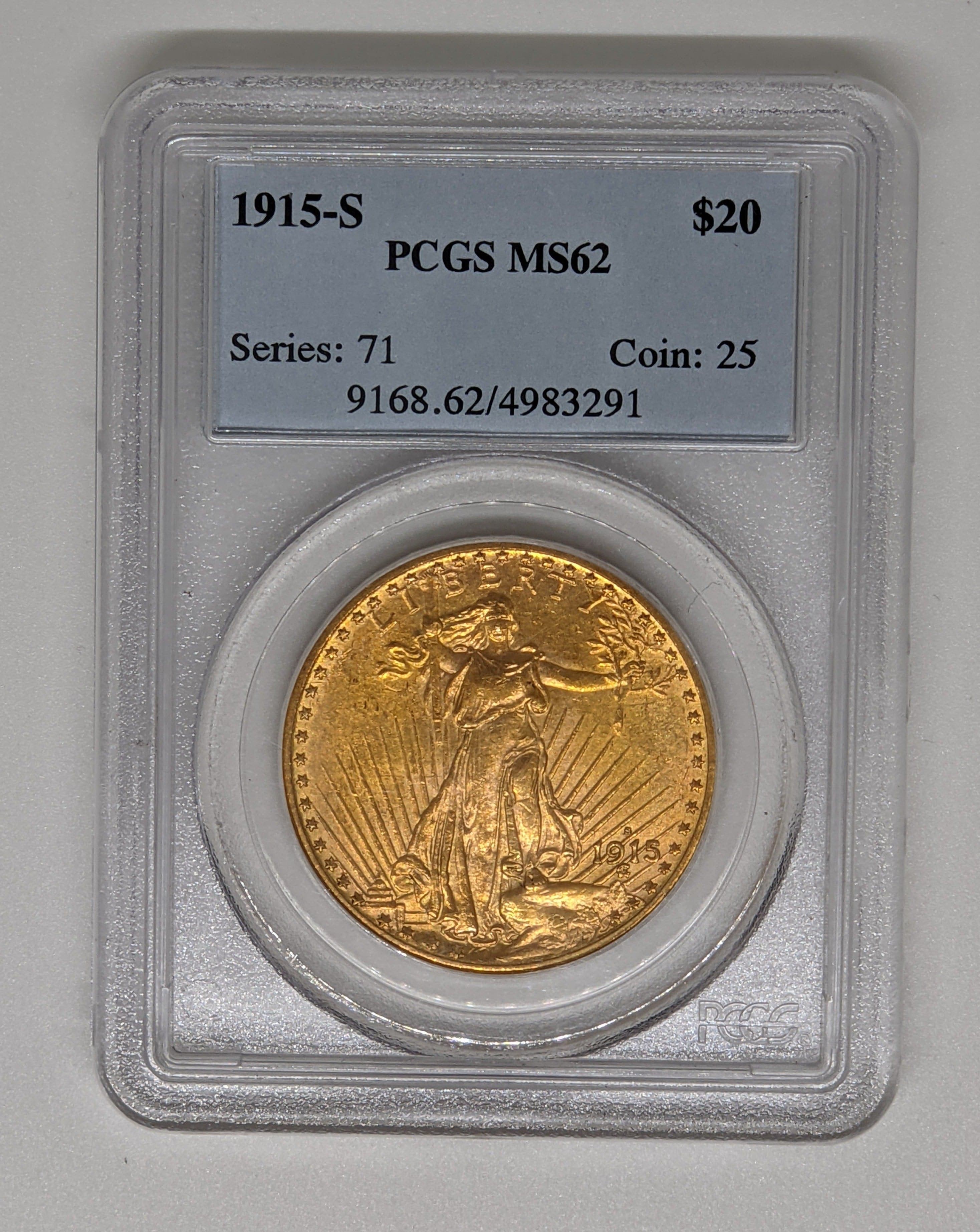1915-S St. Gaudens $20 Collectible Gold Medallion - MS62 PCGS — view 3