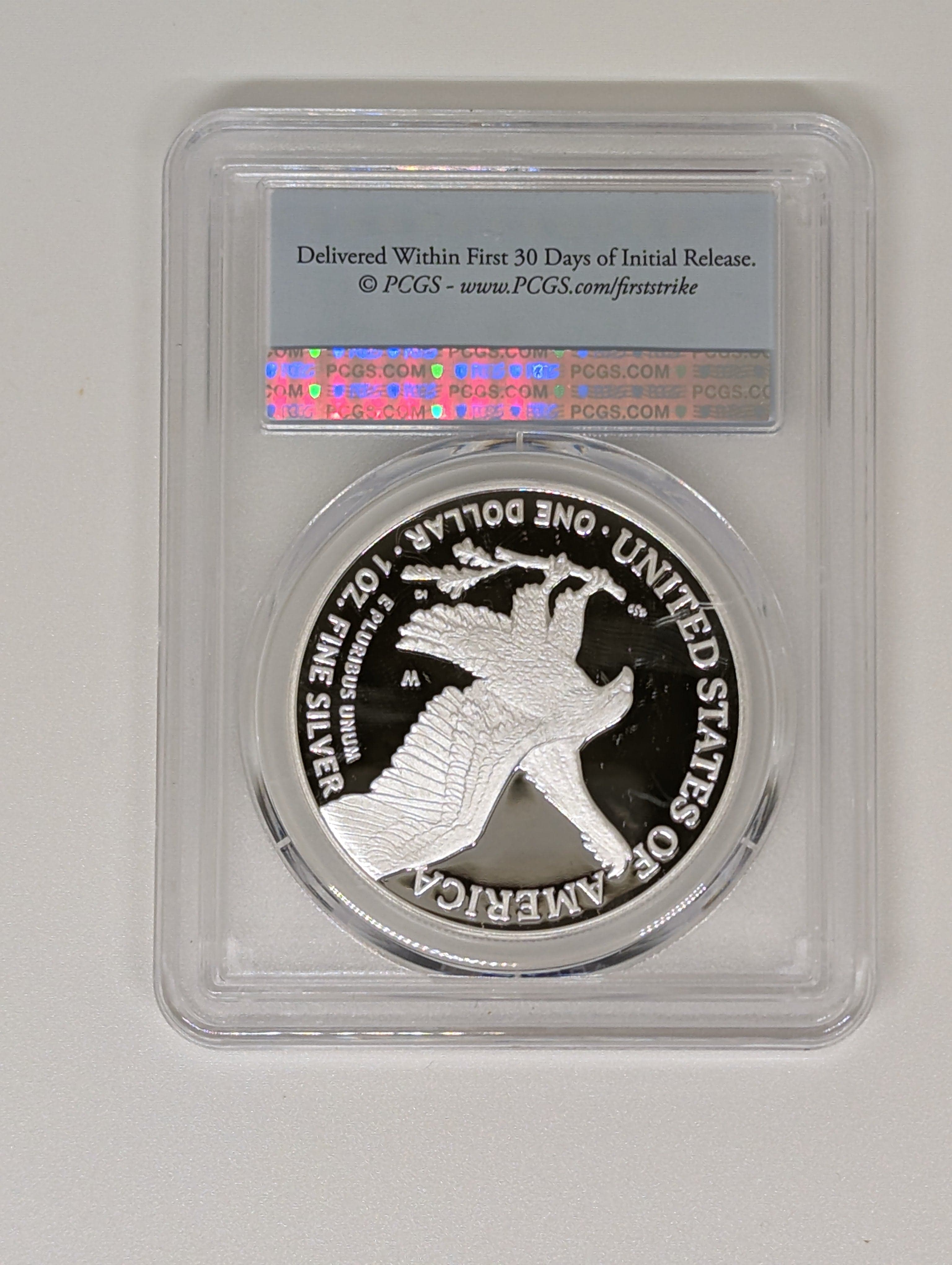 2022-W $1 American Eagle 1 oz. Silver Proof Coin - PR69DCAM - First Strike — view 5