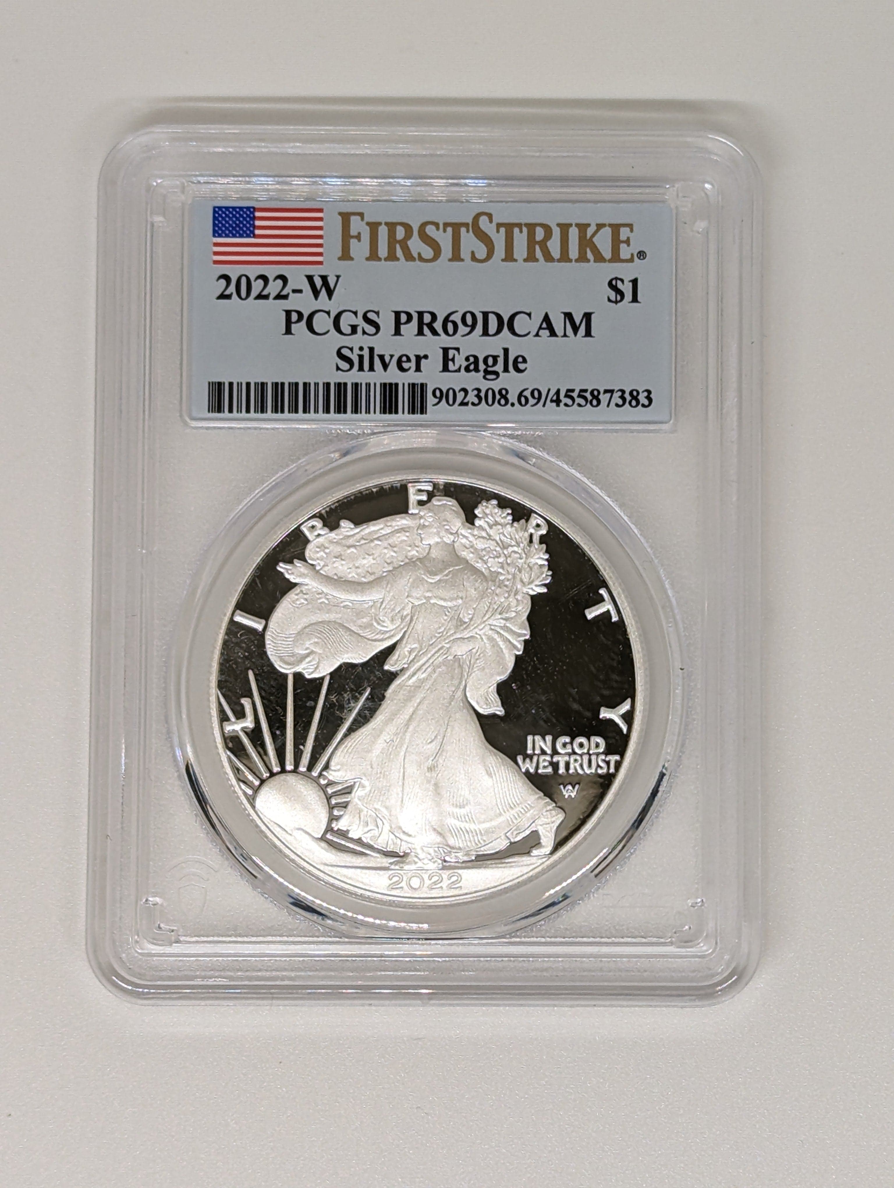 2022-W $1 American Eagle 1 oz. Silver Proof Coin - PR69DCAM - First Strike — view 4