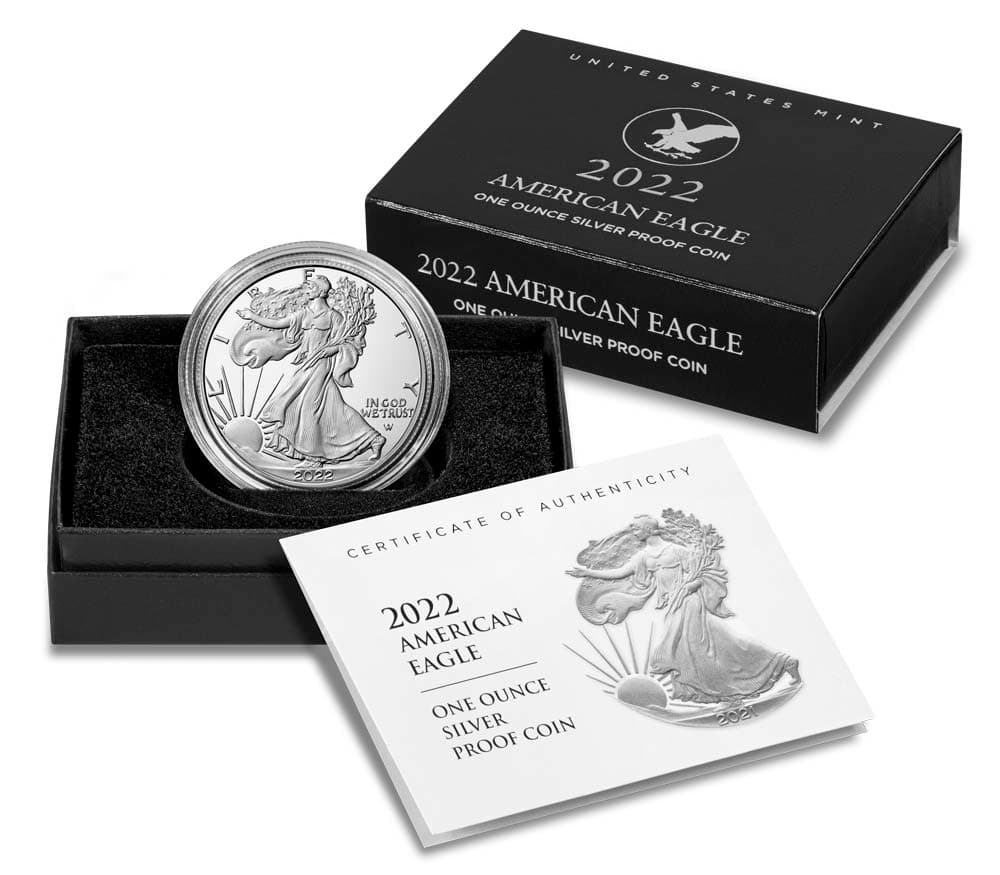 2022-W $1 American Eagle 1 oz. Silver Proof Coin - PR69DCAM - First Strike — view 6