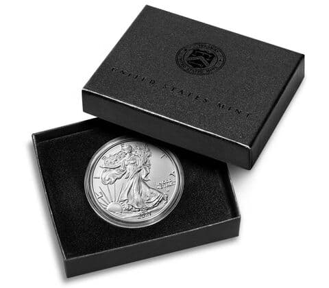 2021-W $1 Burnished American Eagle Silver Proof Coin- SP69 - First Strike — view 5