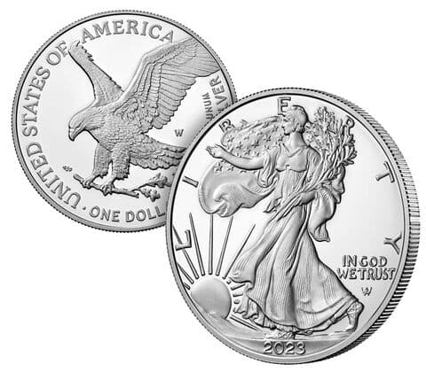 2023-W $1 American Eagle 1 oz. Silver Proof Coin - PCGS PR70DCAM — view 3