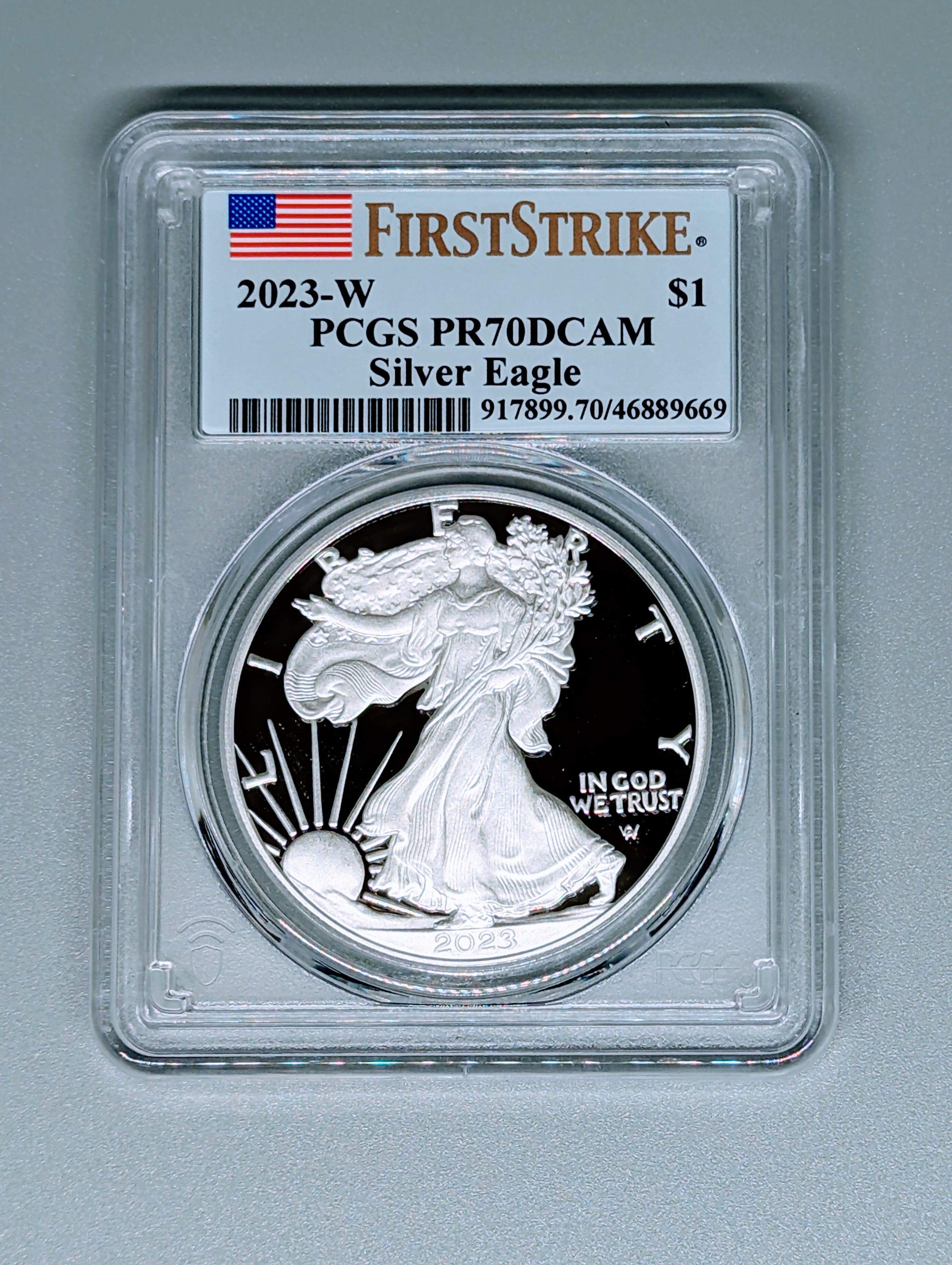 2023-W $1 American Eagle 1 oz. Silver Proof Coin - PCGS PR70DCAM — view 4