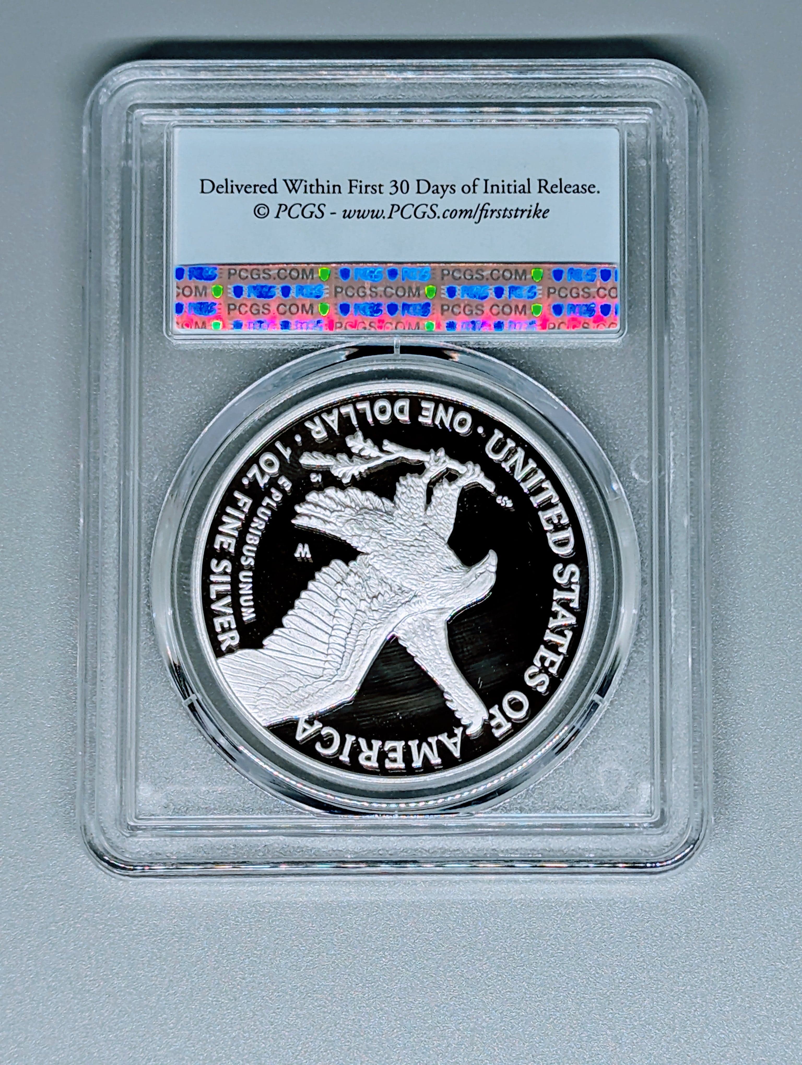 2023-W $1 American Eagle 1 oz. Silver Proof Coin - PCGS PR69DCAM - First Strike — view 5