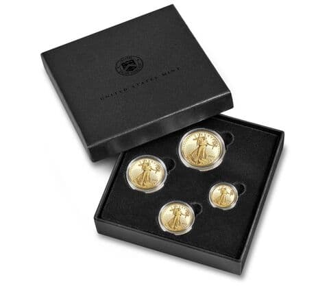 2023 W Gold American Eagle Four Coin Set - PR70DCAM - First Strike — view 3
