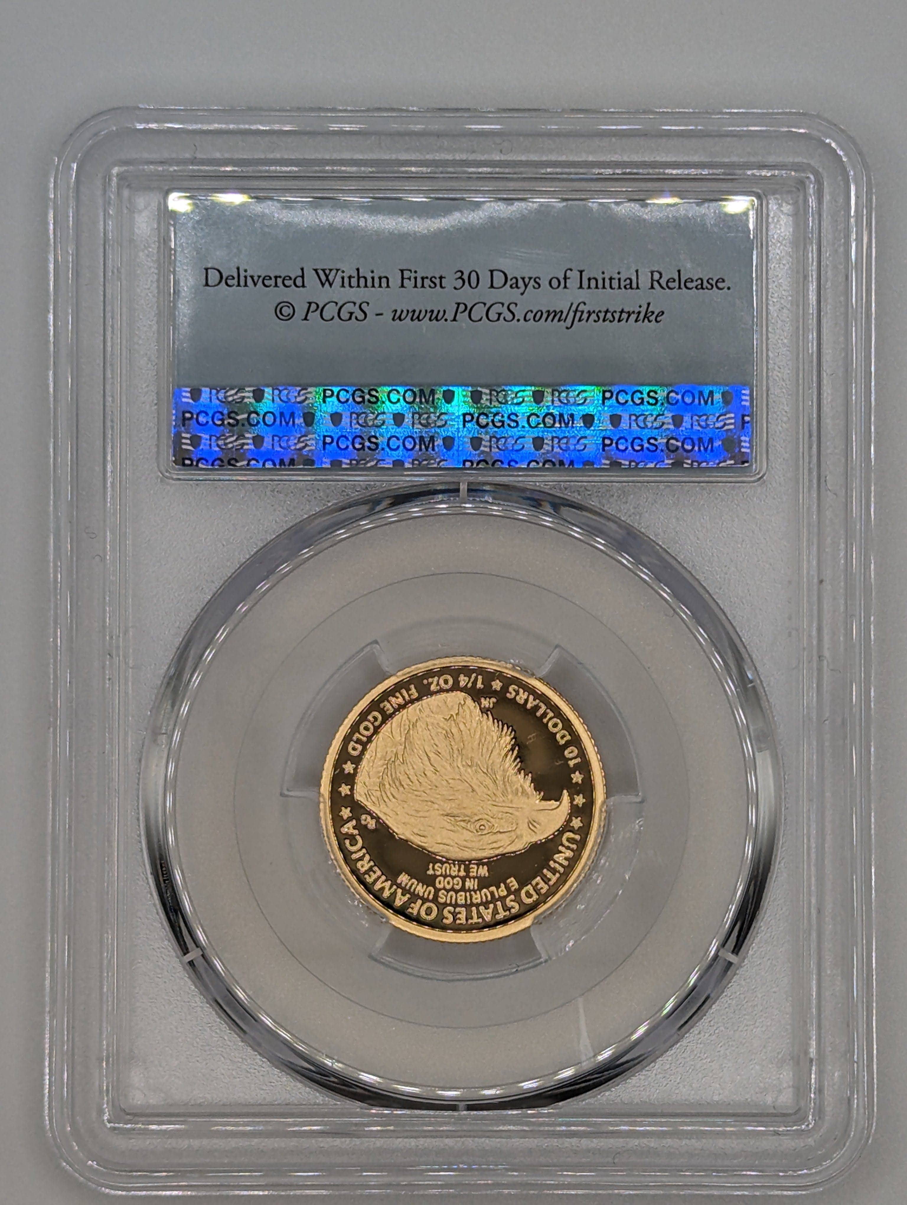 2023 W Gold American Eagle Four Coin Set - PR70DCAM - First Strike — view 9