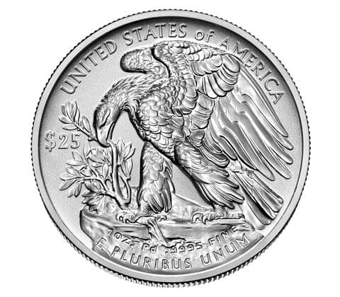 2022-W 1 oz Palladium First Strike Coin, Reverse Proof - PR70DCAM — view 3
