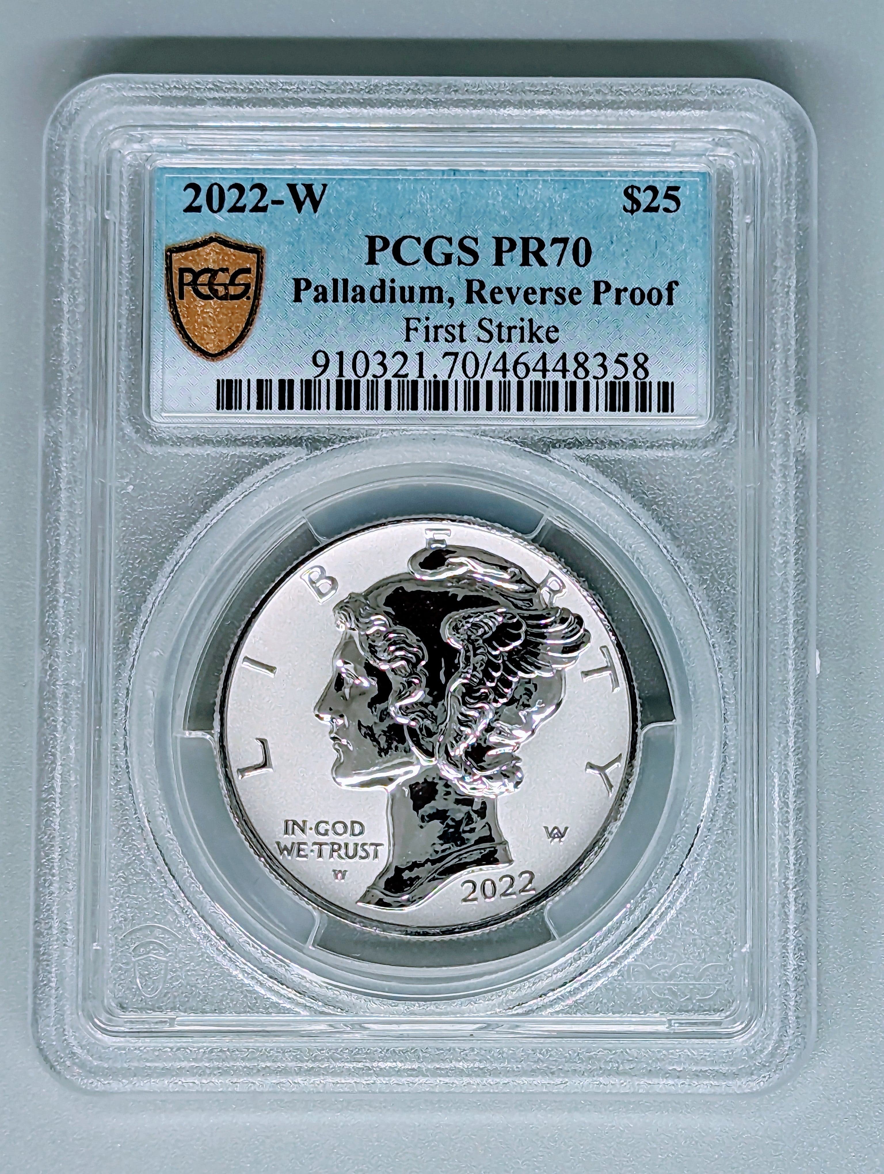 2022-W 1 oz Palladium First Strike Coin, Reverse Proof - PR70DCAM — view 5