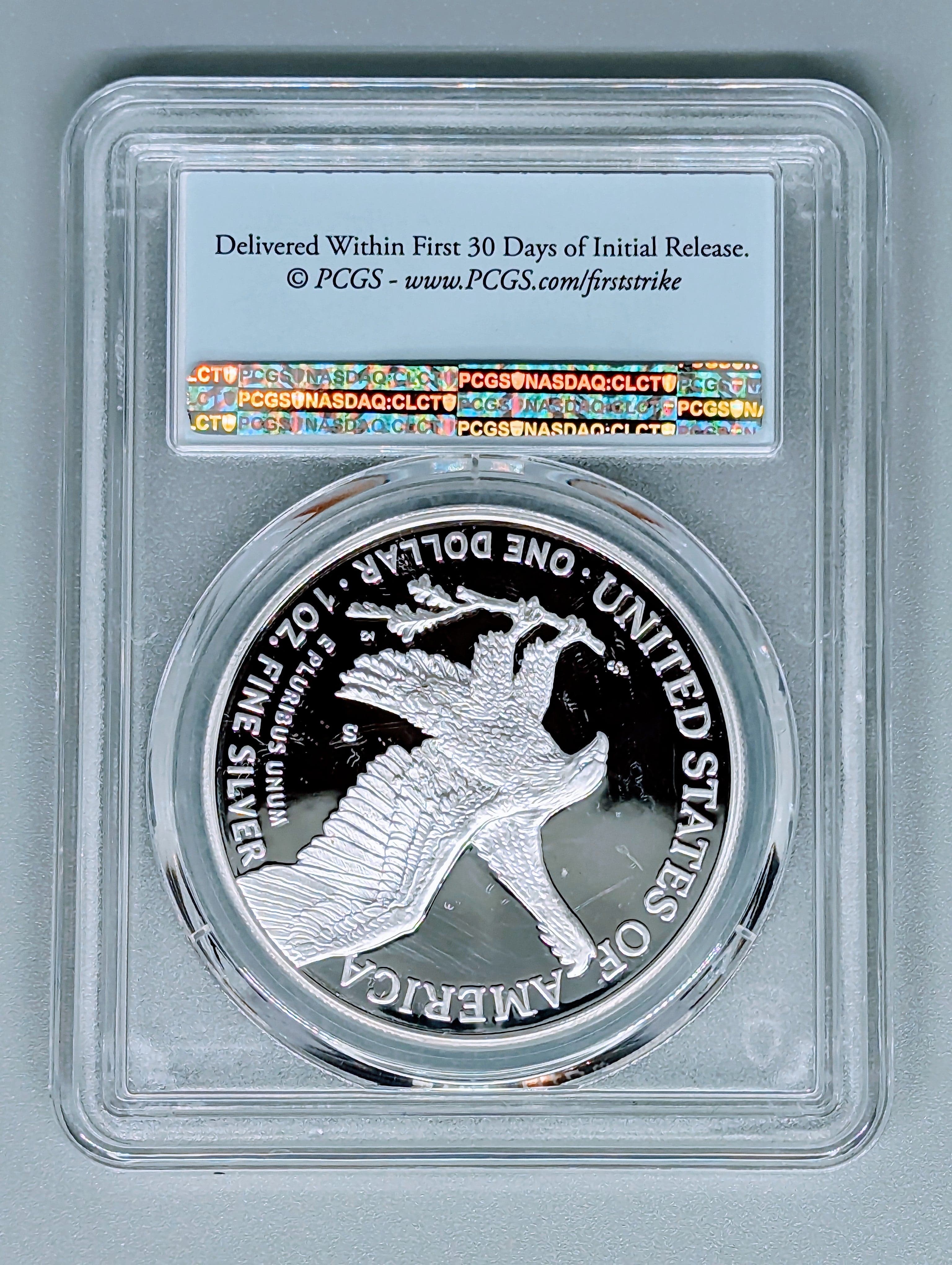 2021-S $1 American Eagle Silver Proof Coin Type 2 PR70DCAM - First Strike — view 5