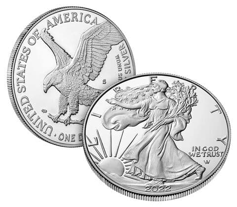 2022-S $1 American Eagle 1 oz. Silver Proof Coin - PR70 - First Strike — view 3
