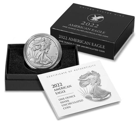 2022-W Burnished Silver Eagle Uncirculated Coin - SP70 PCGS - Frist Strike — view 6