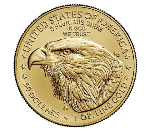 2021-W Burnished Gold Eagle Coin, Type 2 - SP70 PCGS - First Strike — view 2