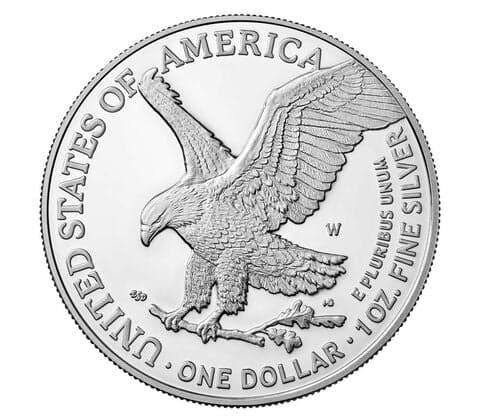 2022-W Silver Eagle Coin $1 - PCGS PR70DCAM — view 2
