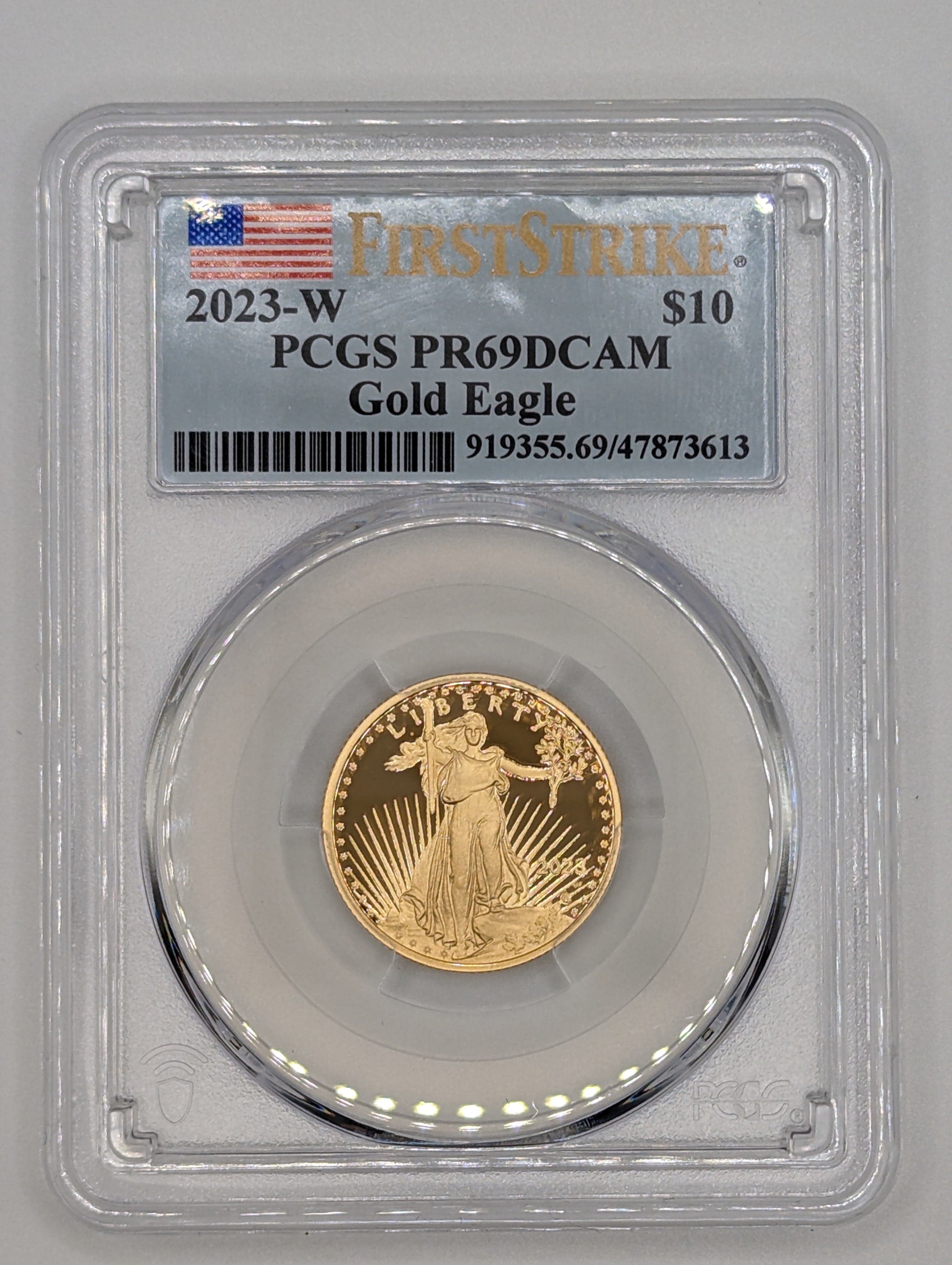 2023-W American Eagle 1/4 oz. Gold Proof Coin - PR69DCAM — view 3