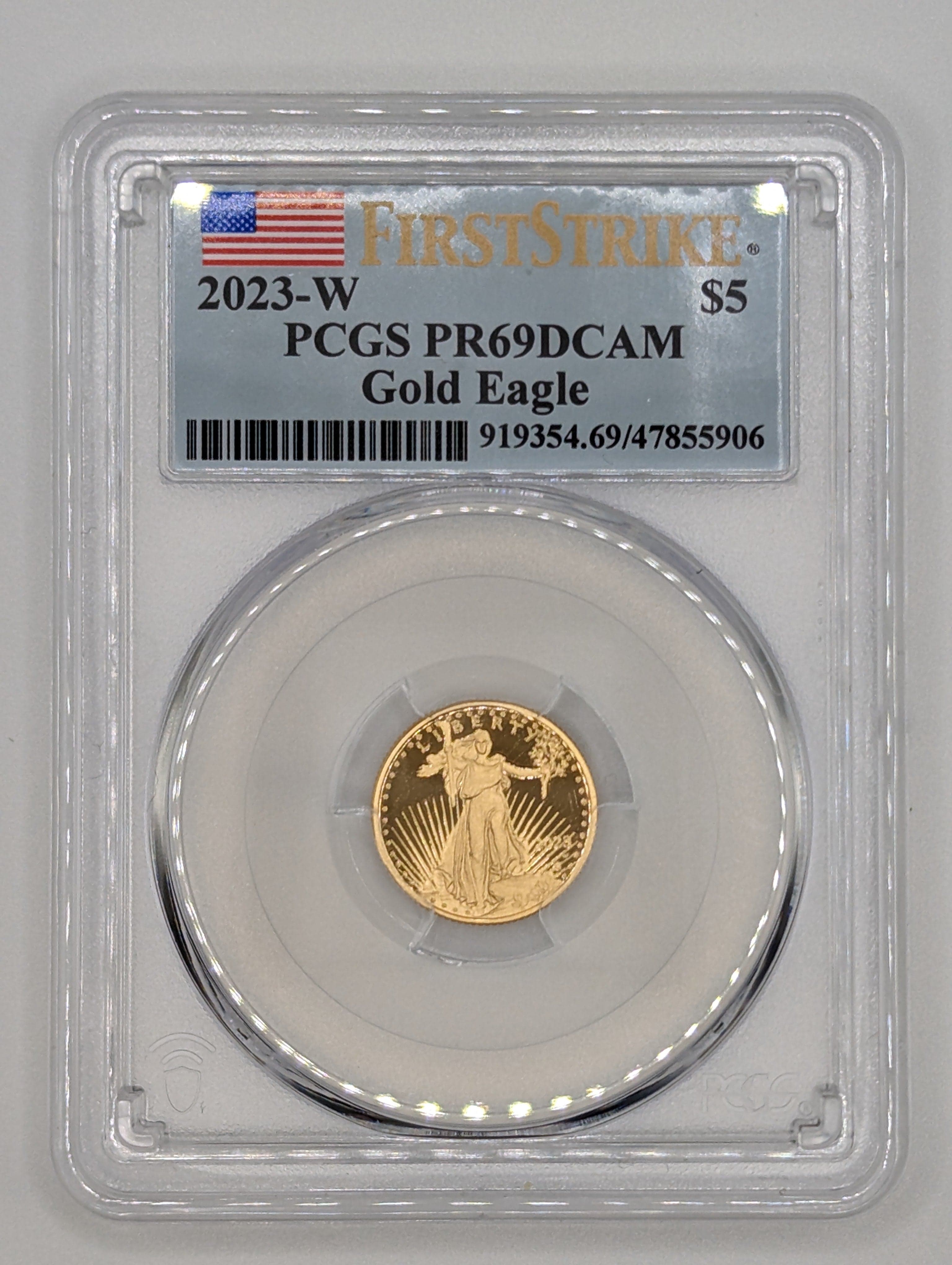 2023-W American Eagle Gold Proof 1/10 oz. Coin - PR69DCAM — view 3
